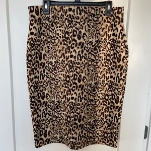 Animal Print Bodycon Pencil Skirt